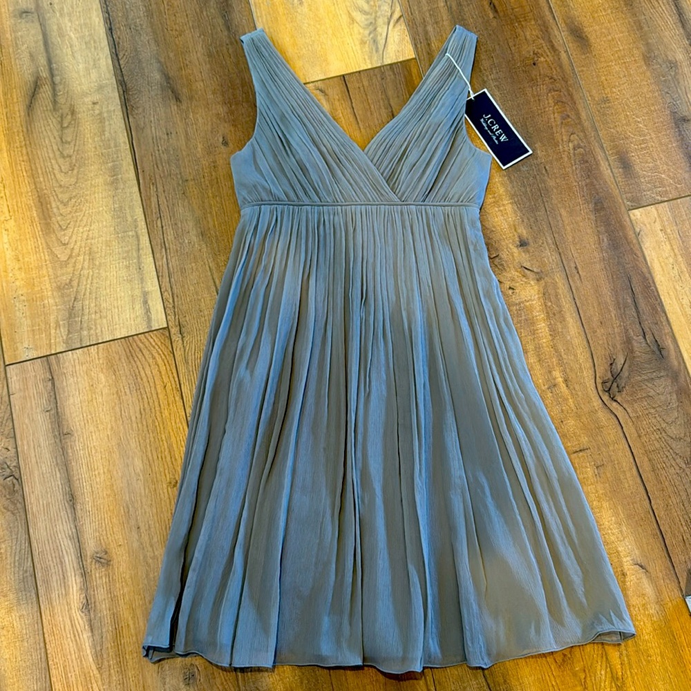 JCrew Gray Chiffon Dress